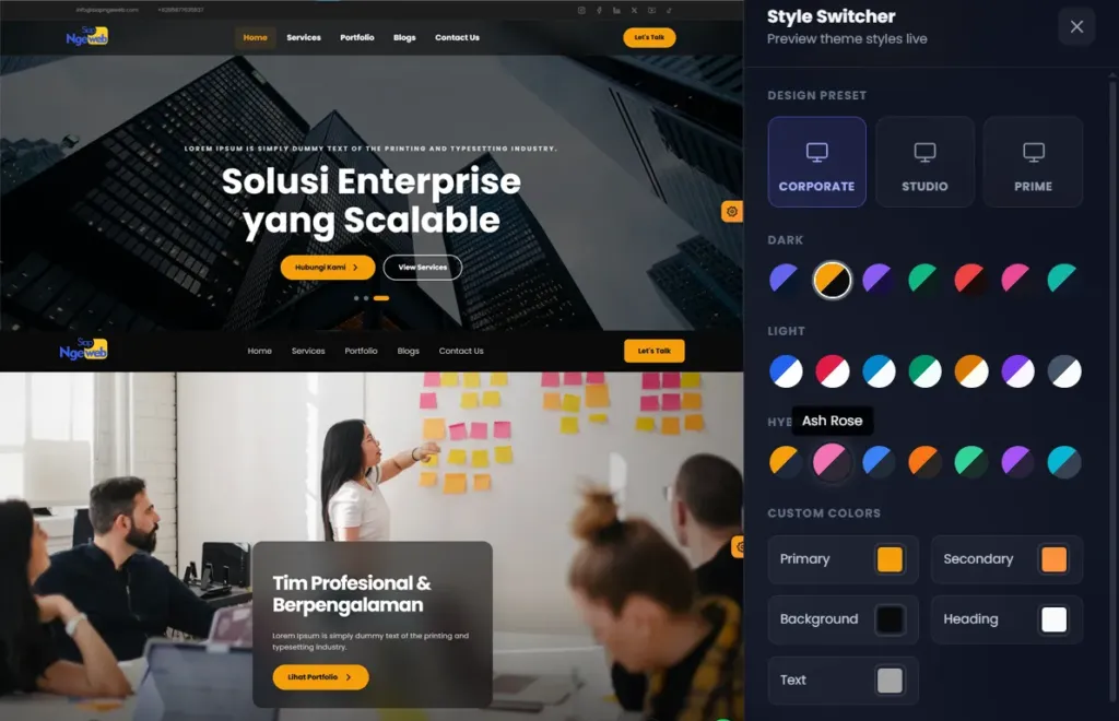 Website instant Corporate