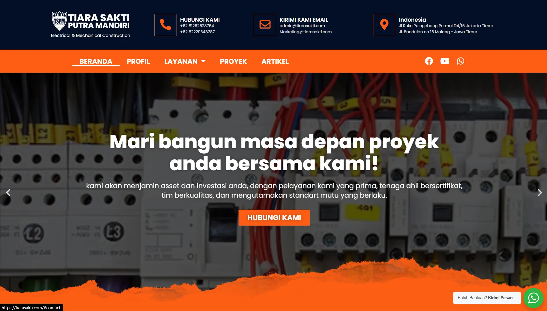 Tiarasakti.com – Electrical & Mechanical Construction
